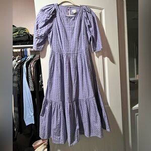 Purple Knee Length Dress